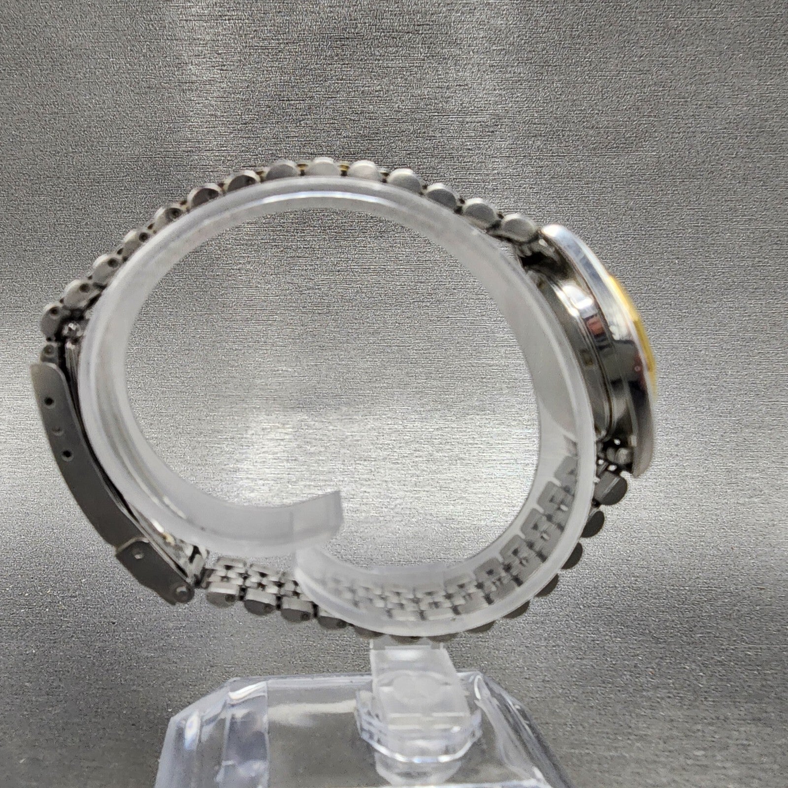 Bulova Marine Star Watch Women 24mm Gold Dial Two Tone Date Round New Battery8