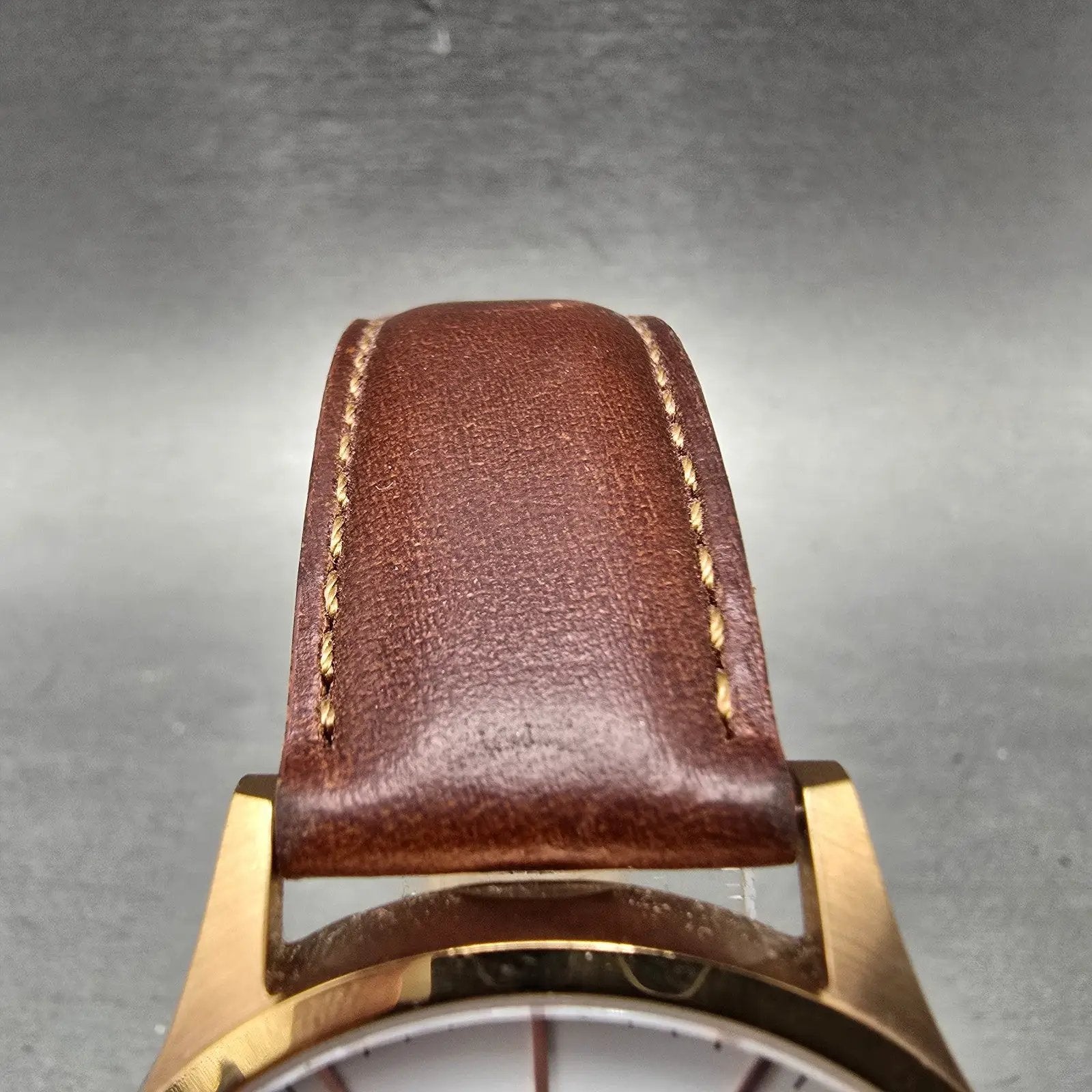 MVMT 40 Series Watch Men 40mm White Dial Rose Gold Tone Round Leather New batt4