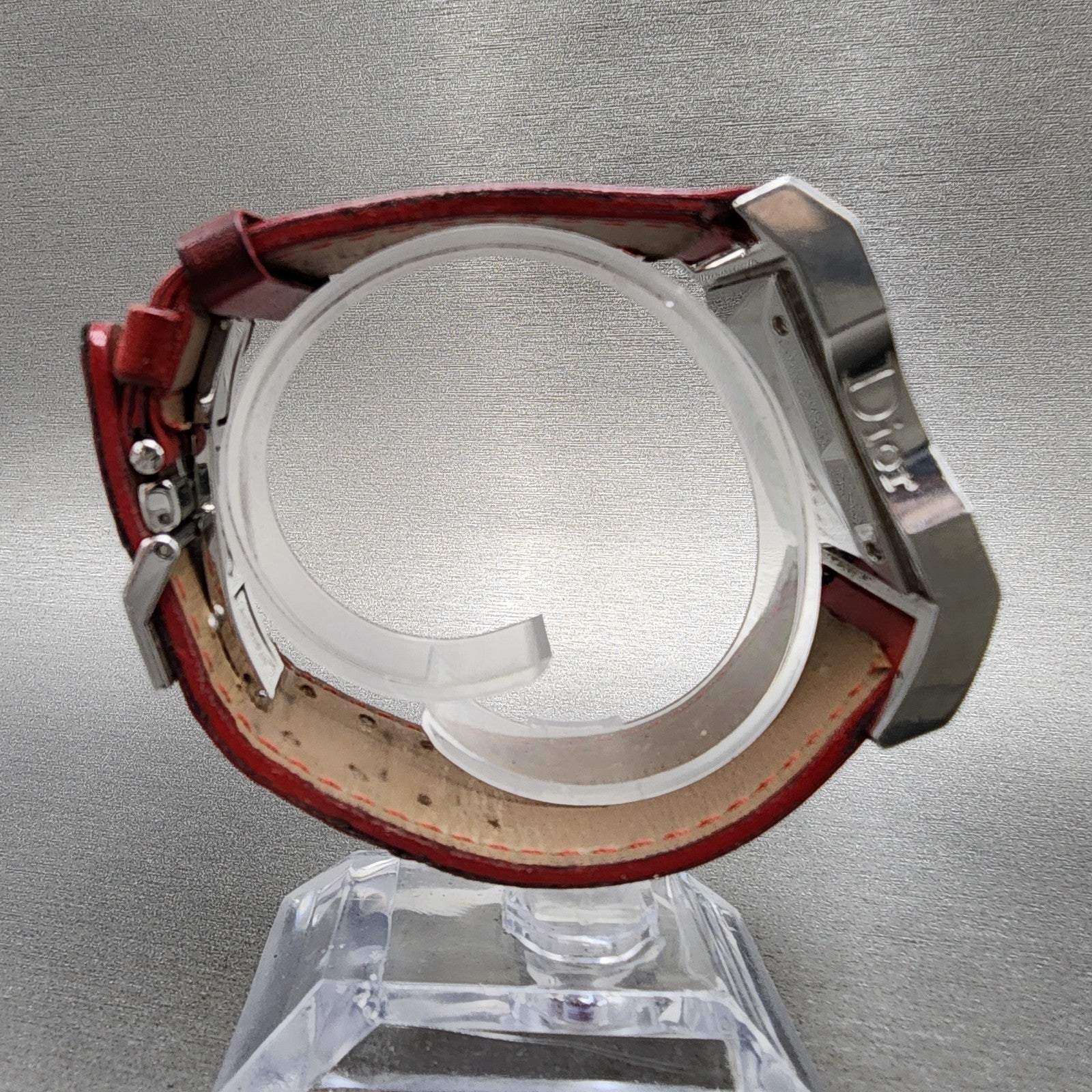 Christian Dior 47 Watch Women 30mm Red Dial Stainless Steel Swiss new Battery8