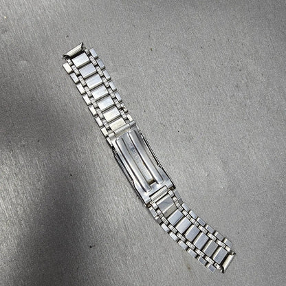 Citizen Bracelet 12mm Stainless Steel Silver Tone Tri Folding Clasp Vintage7