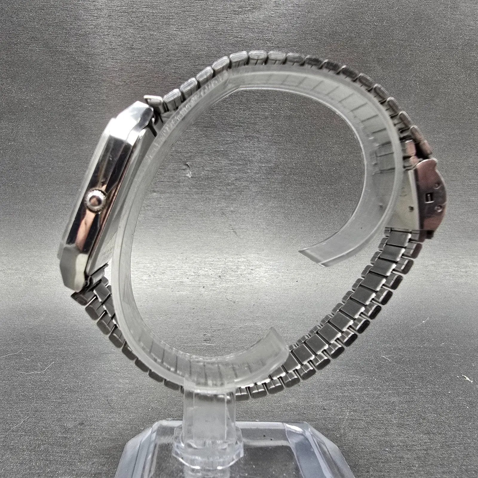 Seiko Analog Digital Watch Men 31mm Black Dial Silver Tone Alarm H357-500H PARTS8
