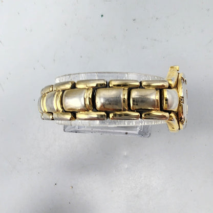 Vintage Seiko Watch Women Two Tone MOP Dial Diamond Bezel 22mm 1N00-0F20 New Bat