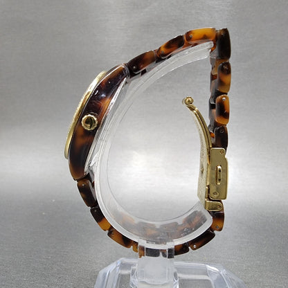 Fossil Stella Mini Watch Women 31mm Brown Dial Tortoise Resin Case Date New Batt6