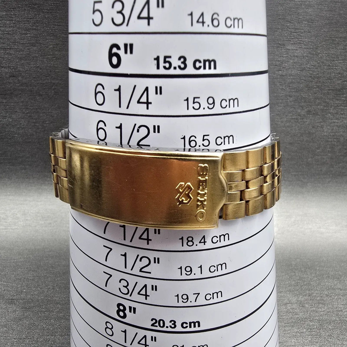 Seiko SQ Watch Men 32mm Gold Dial Gold Tone Daydate Hexagon 8C23-6059 New Batt K9