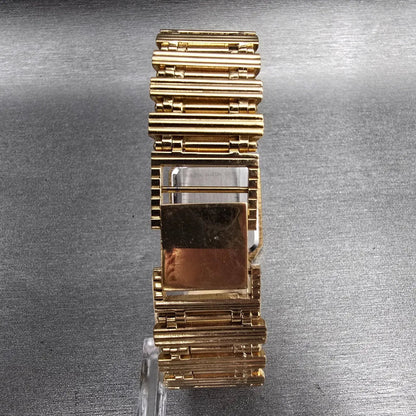 Bulova Tank Watch Men 24mm Gold Dial Gold Rectangle 92M99 New Battery VTG7