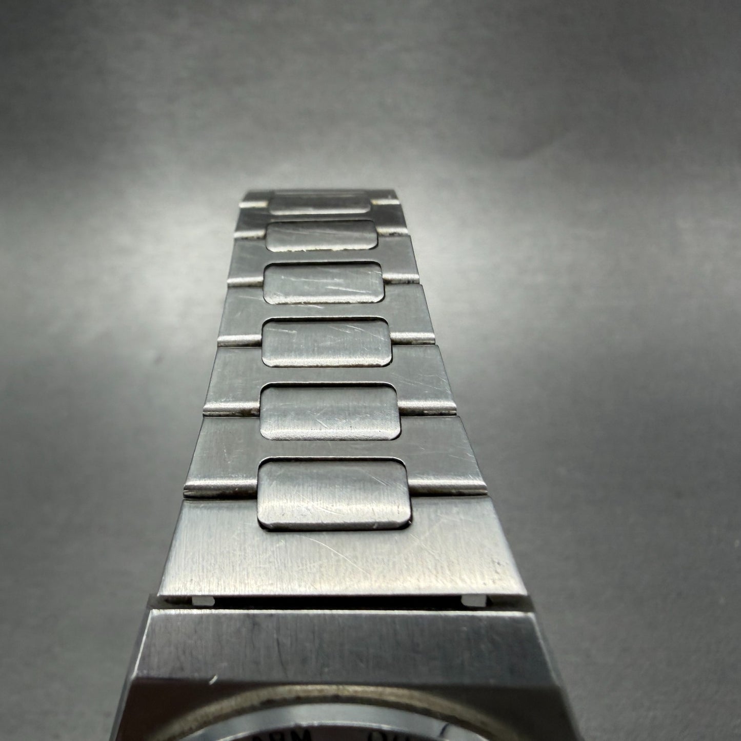 Seiko SQ Alarm Watch Men 36mm Black Dial Silver Tone Daydate 7223-6019 New Batt4