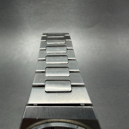 Seiko SQ Alarm Watch Men 36mm Black Dial Silver Tone Daydate 7223-6019 New Batt4