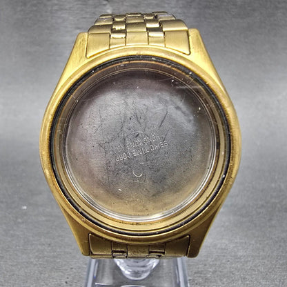 Seiko 7N43-9048 Watch Case & Bracelet Gold Tone Round 37mm W/Crystal Vintage0