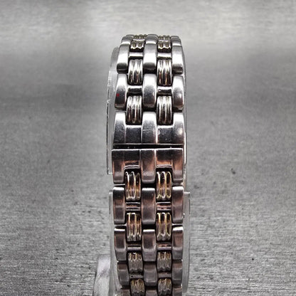 Seiko Watch Women 19mm MOP Dial Silver Tone Rectangle 1N01-0HL0 New Battery VTG7