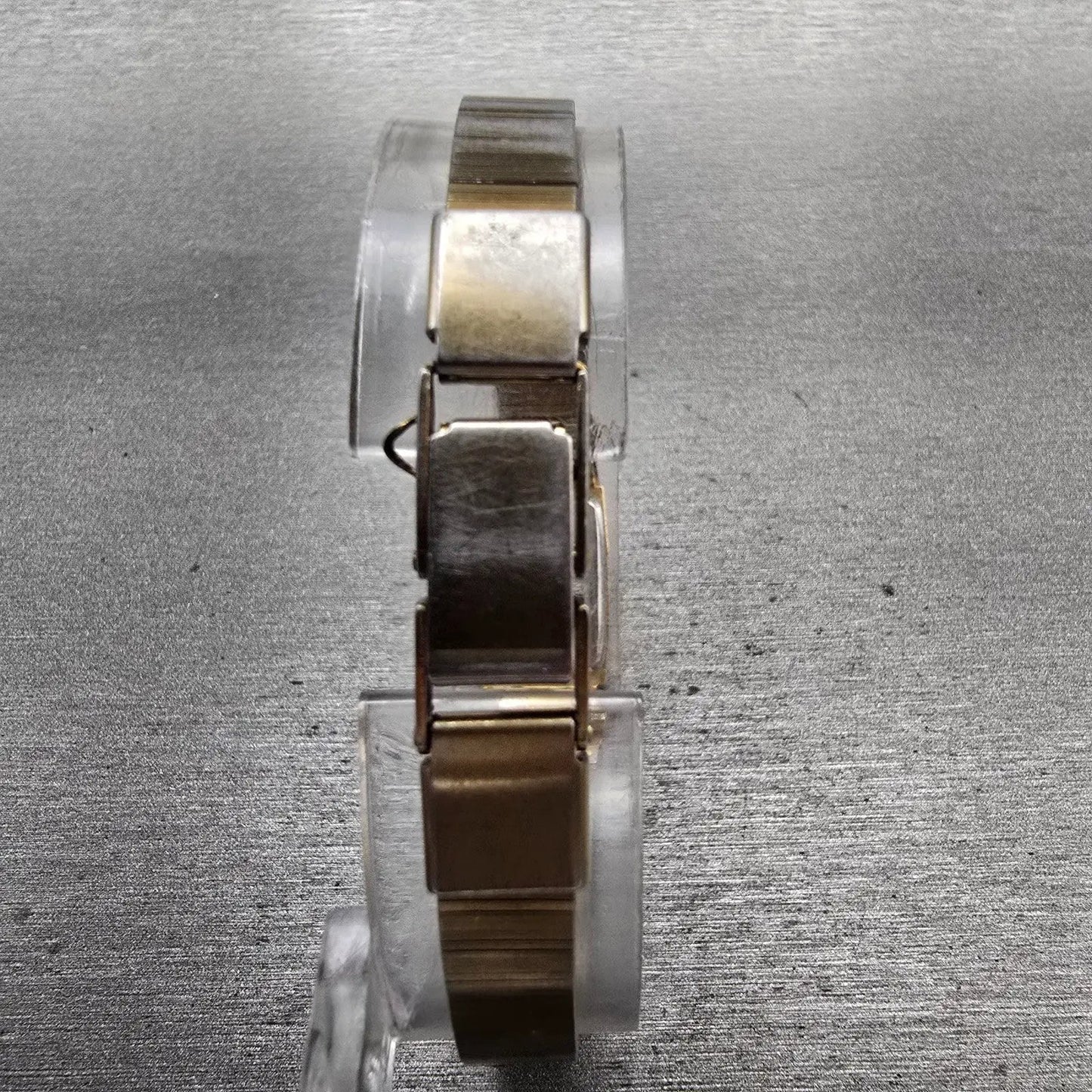 Citizen CQ Watch Women 12mm Black Dial Gold Tone Rectangle 2250-226224 New Batt7