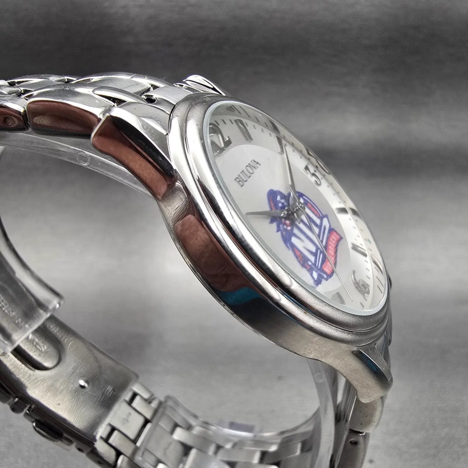 Bulova NJIT Watch Men 38mm Silver Dial Silver Tone Round 96A000 New Battery3