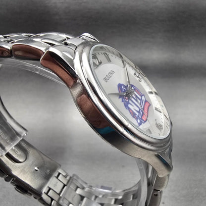 Bulova NJIT Watch Men 38mm Silver Dial Silver Tone Round 96A000 New Battery3