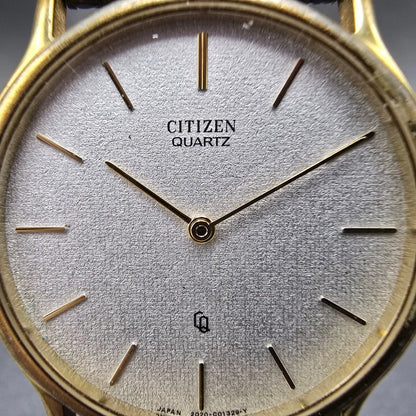 Citizen CQ Watch Men 32mm White Dial Gold Tone Round 6020-Y51064 JP VTG PARTS2