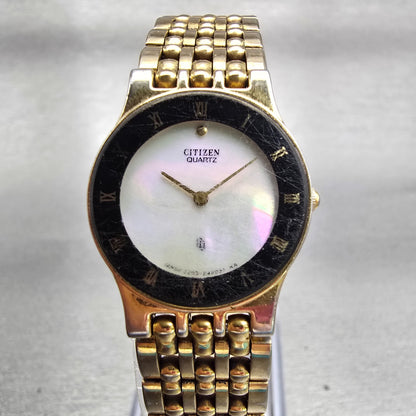 Citizen CQ Watch Women 21mm MOP Dial Two Tone Round 2200-229207 New Battery VTG0