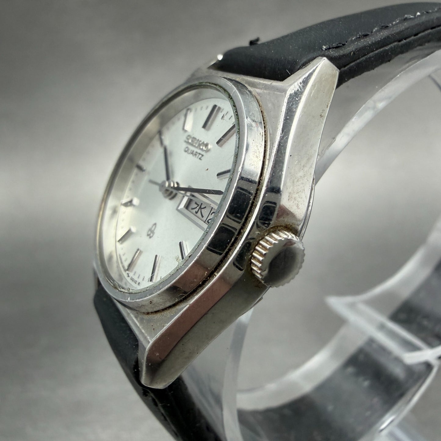 Seiko Watch Women 24mm Silver Dial Silver Tone Daydate 2626-0010 New Battery TG52