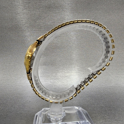 Seiko Watch Women 23mm Champagne Dial Gold Tone Round 47000059 New Battery6