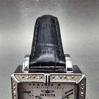 Invicta Wildflower Tank Watch Women 33mm White Dial Silver Tone 14433 New Batt4