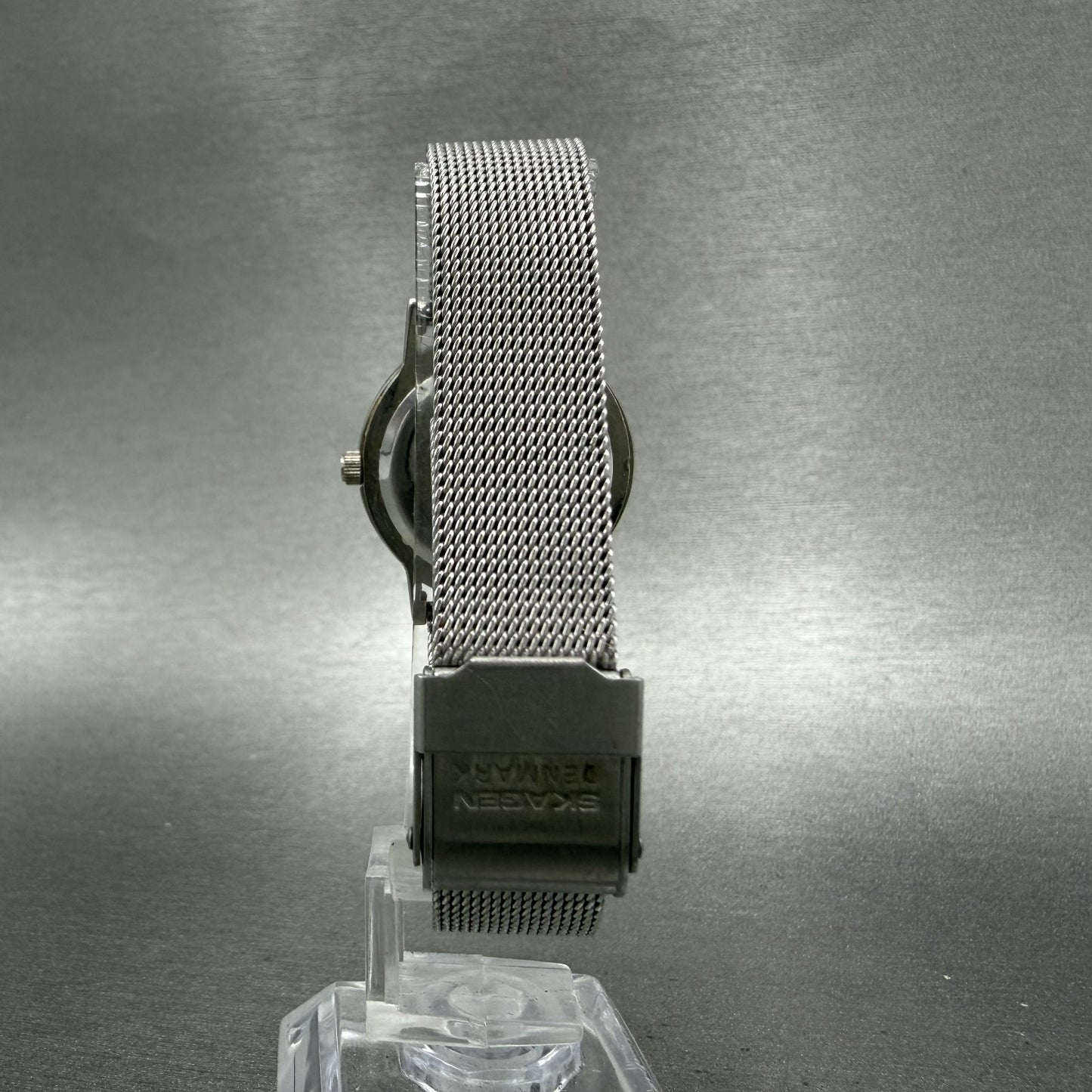 Skagen Watch Women 28mm Silver Dial Two Tone Round 30SGS Mesh Band New Battery7