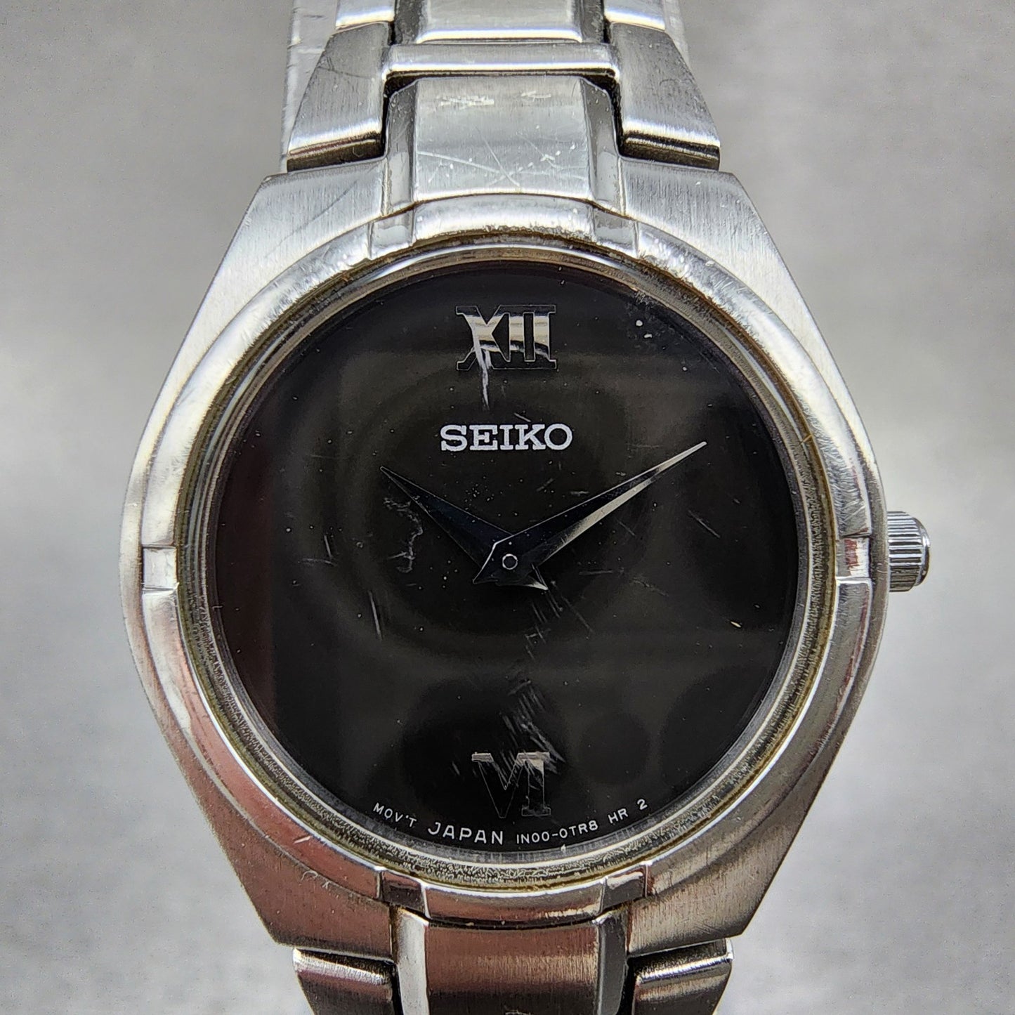 Seiko Watch Women 22mm Black Dial Silver Tone Round 1n000ls0 New Battery1