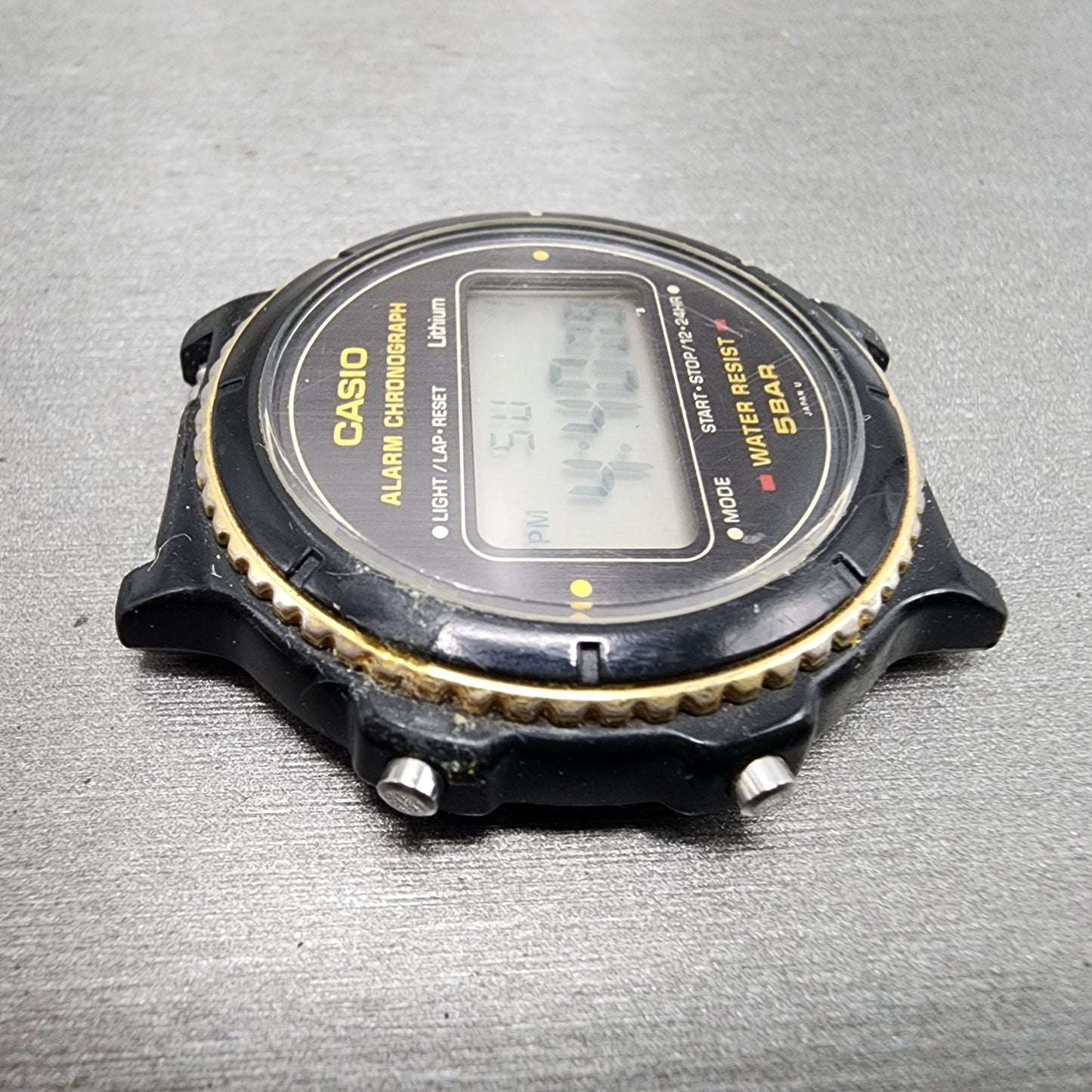 Casio W74 Watch Men 38mm Digital Black Tone Alarm Chrono New Battery Vintage3