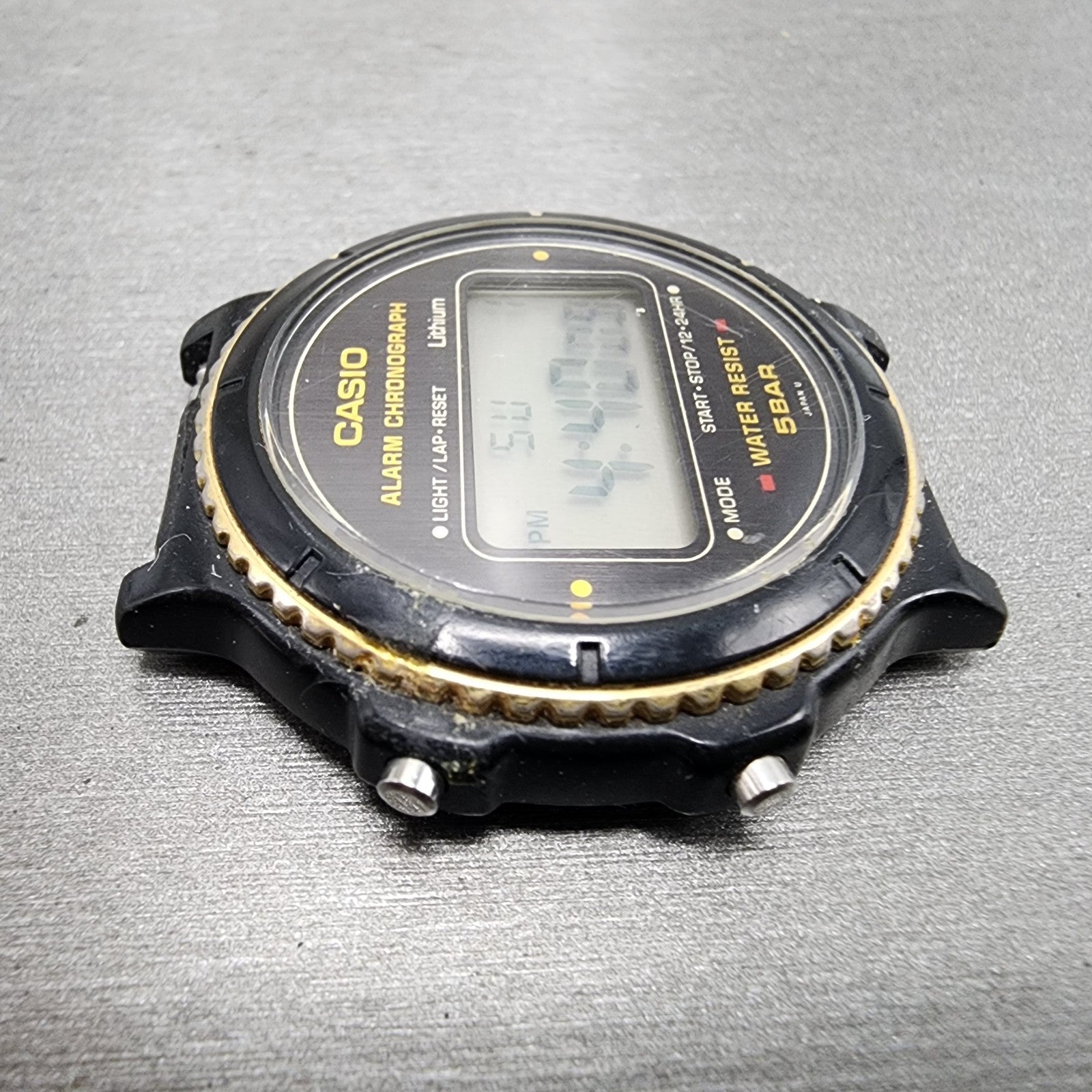 Casio W74 Watch Men 38mm Digital Black Tone Alarm Chrono New Battery Vintage3