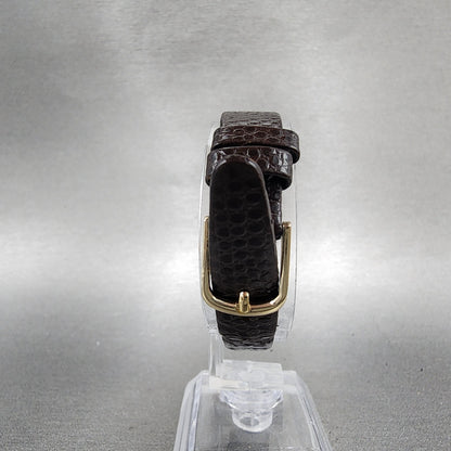 Citizen CQ Tank Watch Women 16mm Black Dial Gold Tone 3220945174 New Battery7