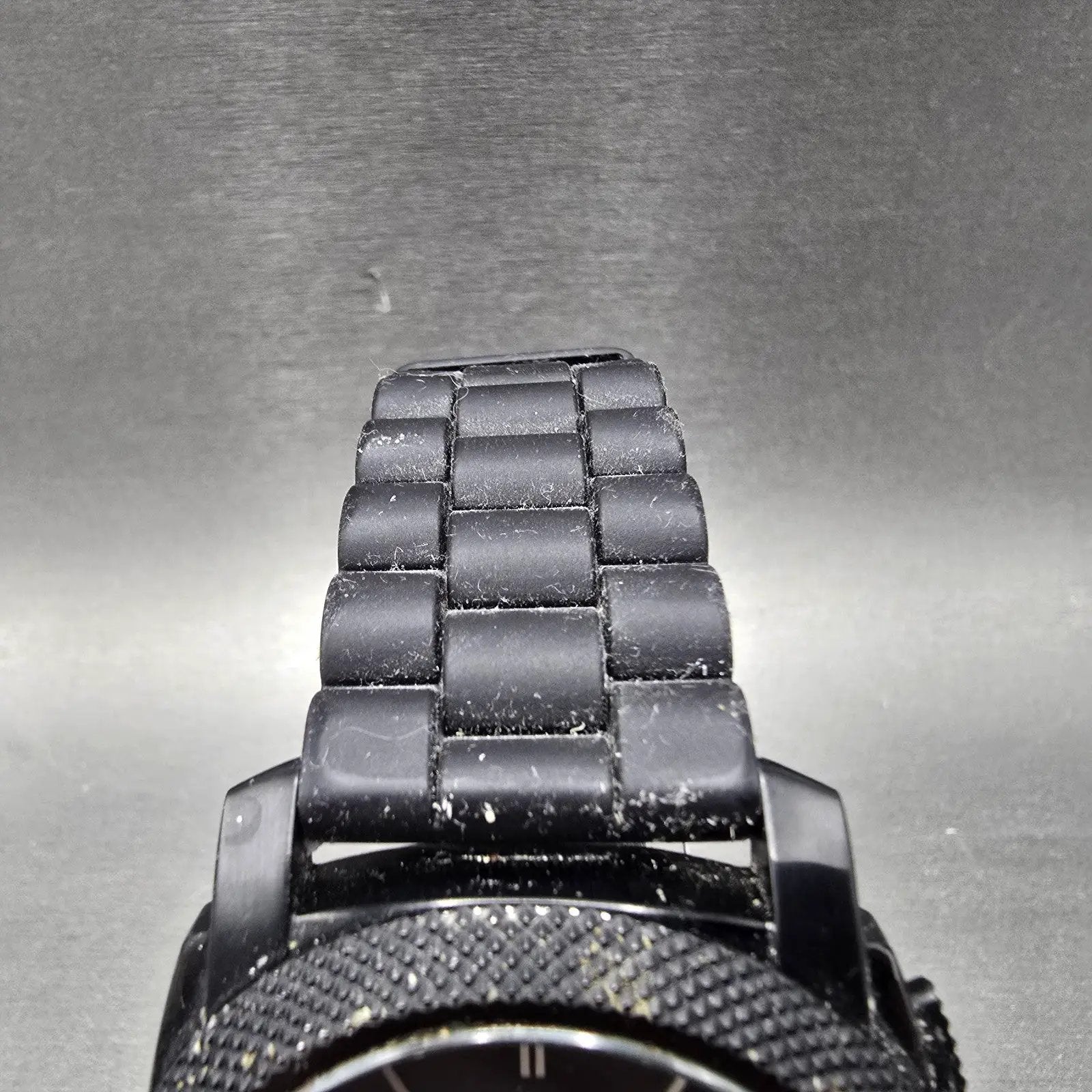Fossil Chronograph Watch Men 45mm Black Dial Black Tone FS-4487 New Battery6