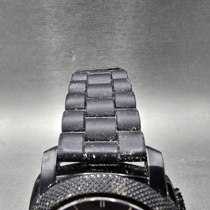 Fossil Chronograph Watch Men 45mm Black Dial Black Tone FS-4487 New Battery6