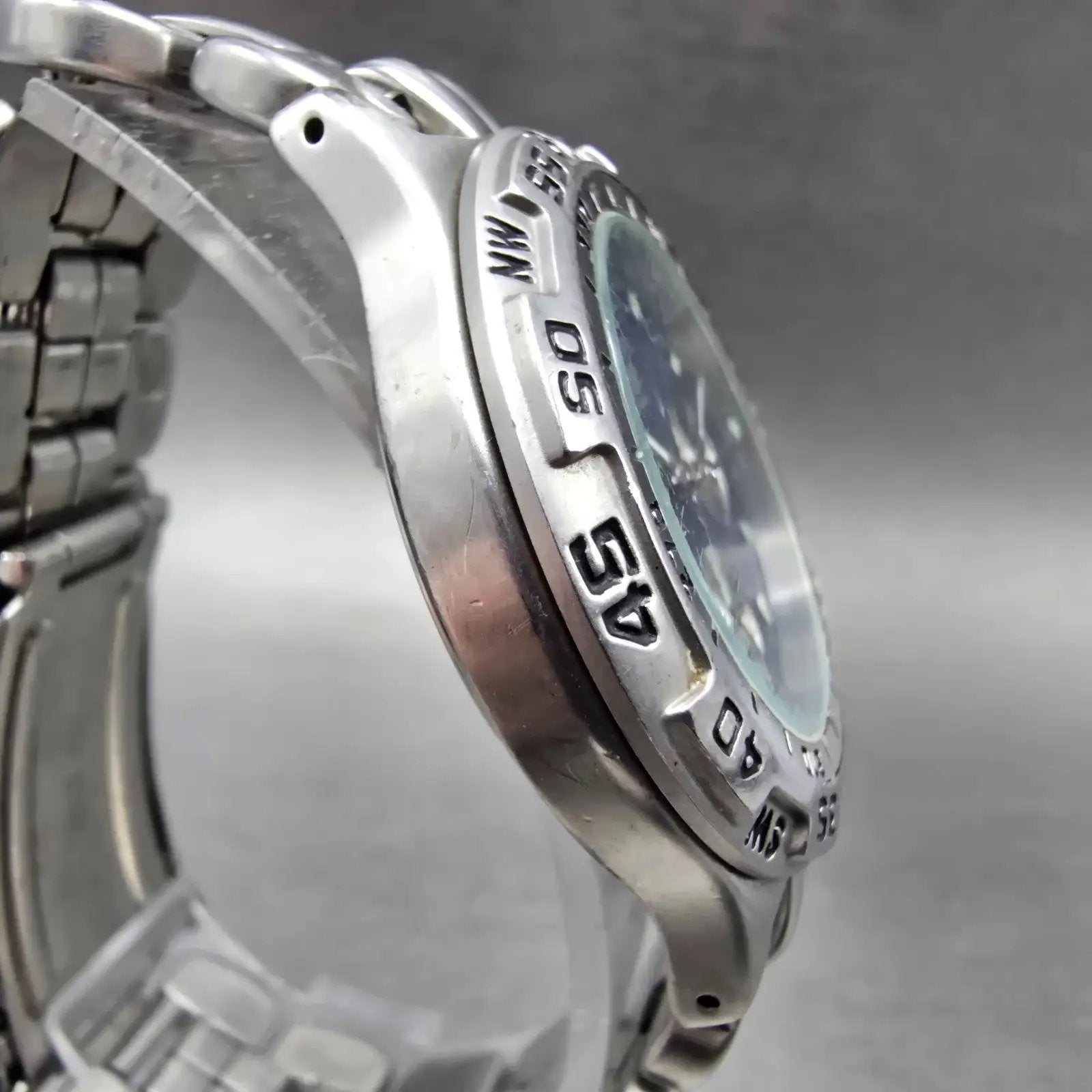 Fossil Blue Watch Women 36mm Blue Dial Silver Tone Daydate BQ-8793 New Battery3