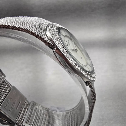 Skagen Watch Women 26mm MOP Dial Silver Tone Gemmed 566XSSS New Battery3