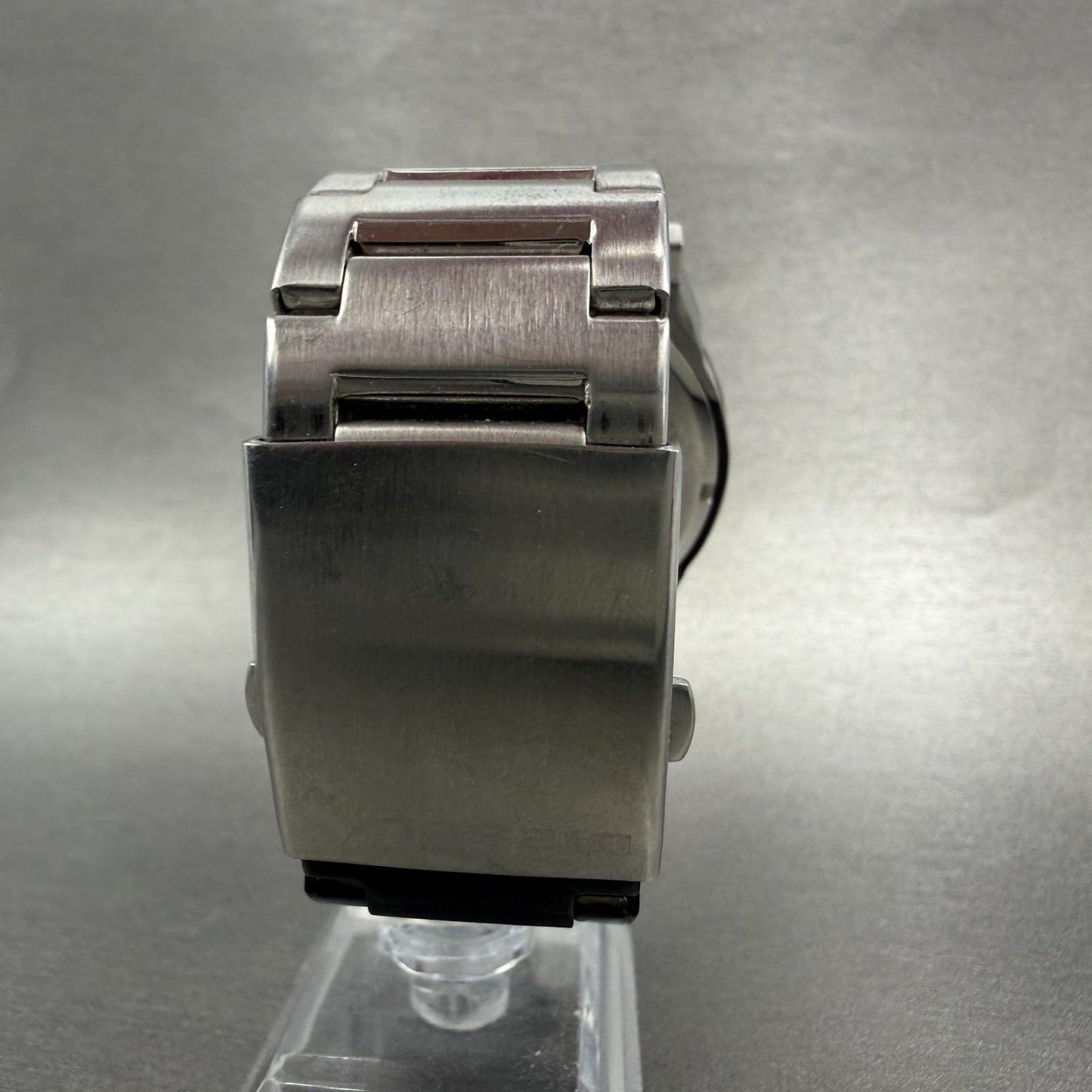 Diesel Double Down Watch Men 46mm Black Silver Round DZ-1679 New Battery8