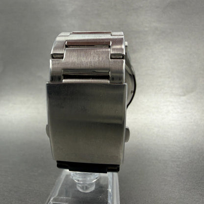 Diesel Double Down Watch Men 46mm Black Silver Round DZ-1679 New Battery8