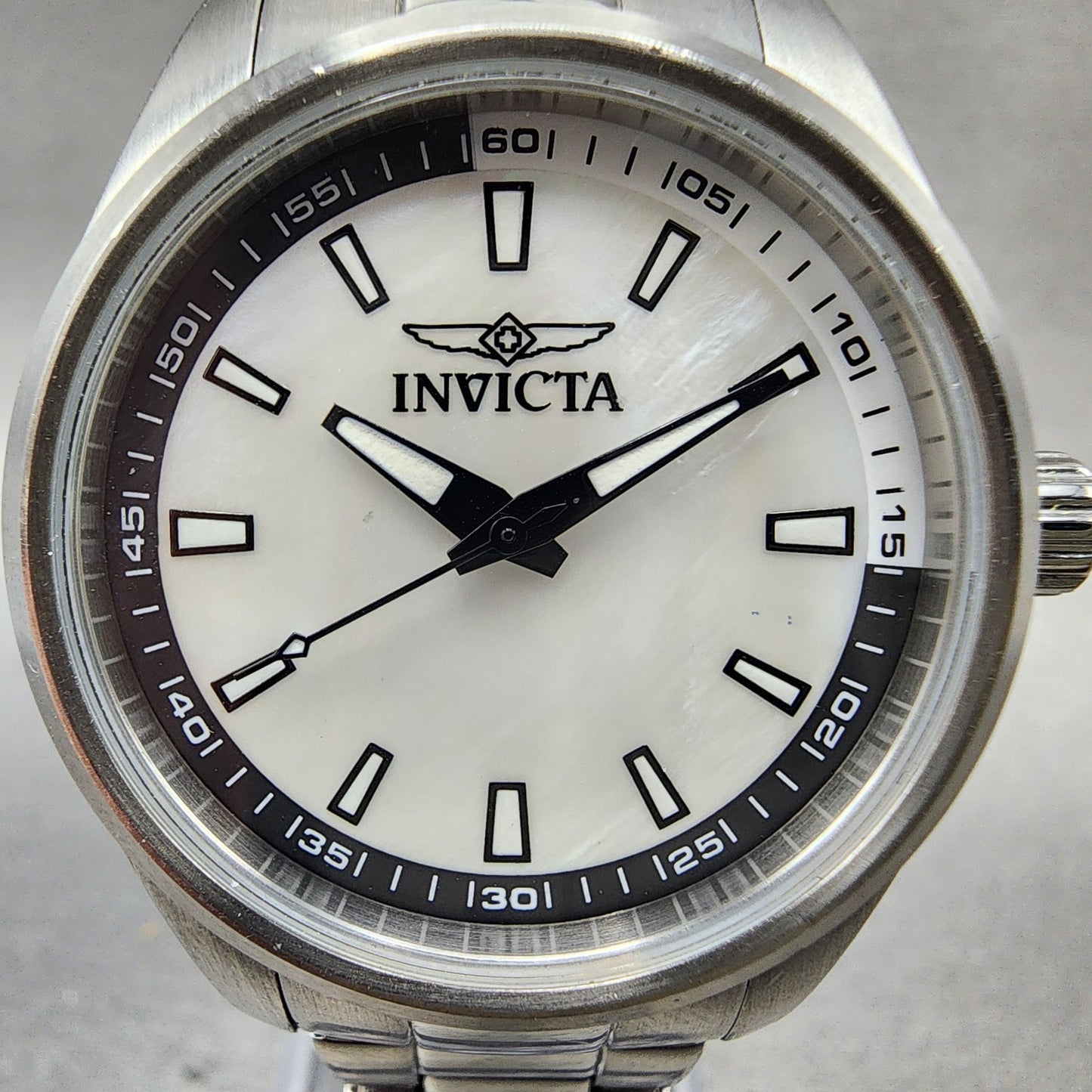 Invicta Specialty Watch Women 33mm MOP Dial Silver Tone Round 12830 New Battery1