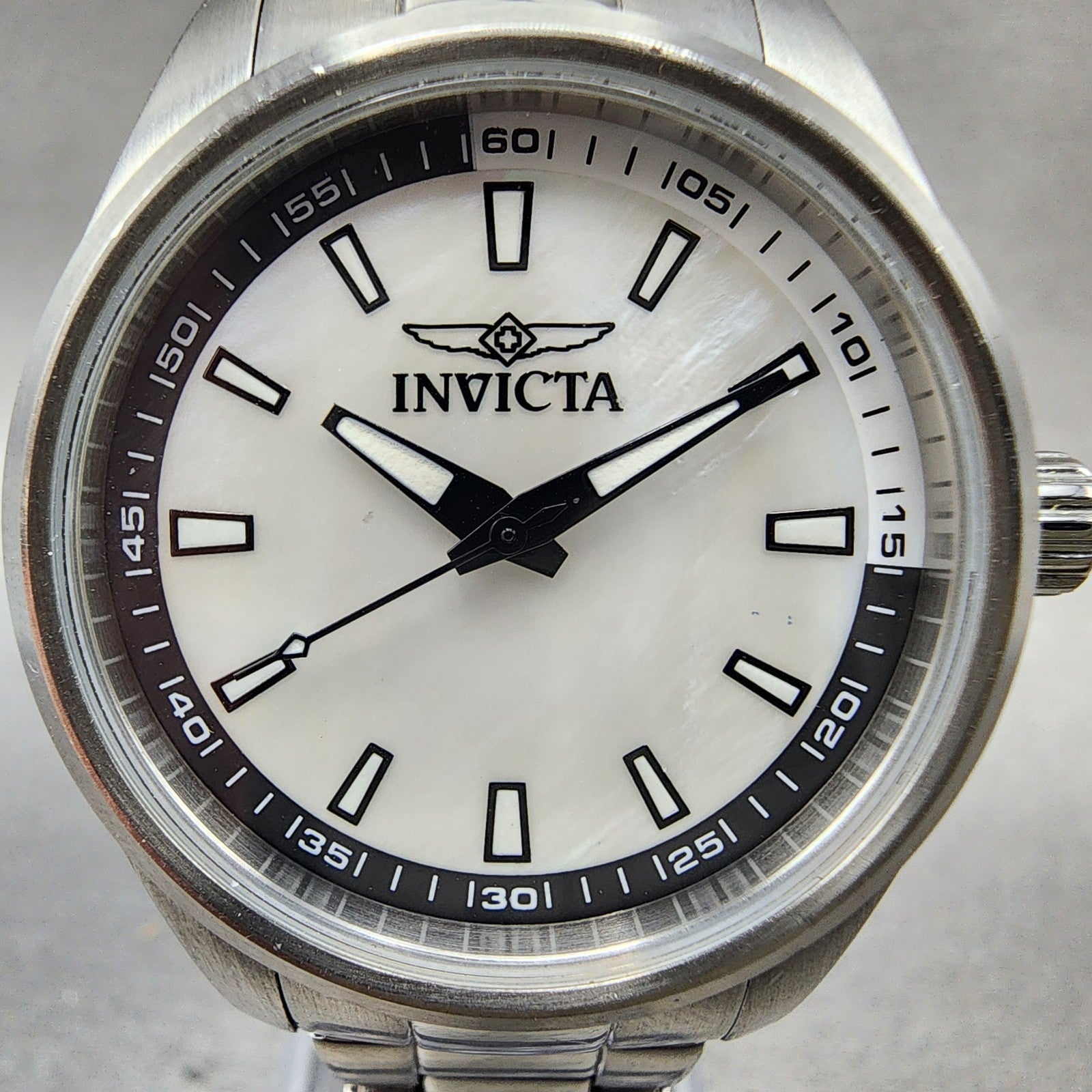 Invicta Specialty Watch Women 33mm MOP Dial Silver Tone Round 12830 New Battery1