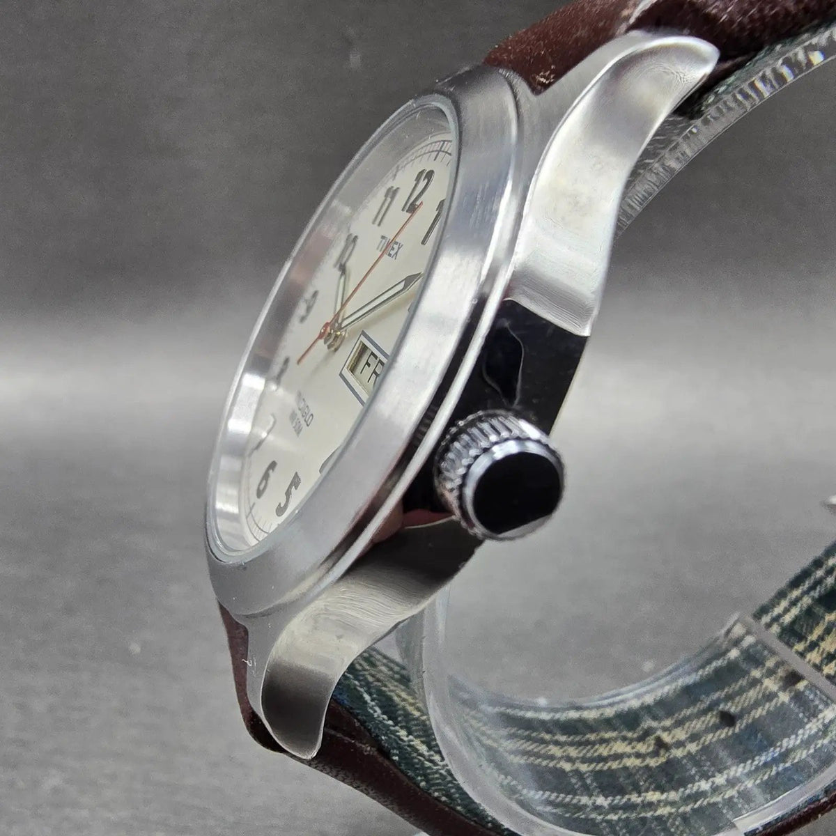 Timex Easy Reader Watch Men 36mm White Dial Silver Daydate Indiglo New Battery2