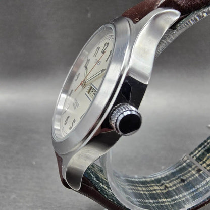 Timex Easy Reader Watch Men 36mm White Dial Silver Daydate Indiglo New Battery2