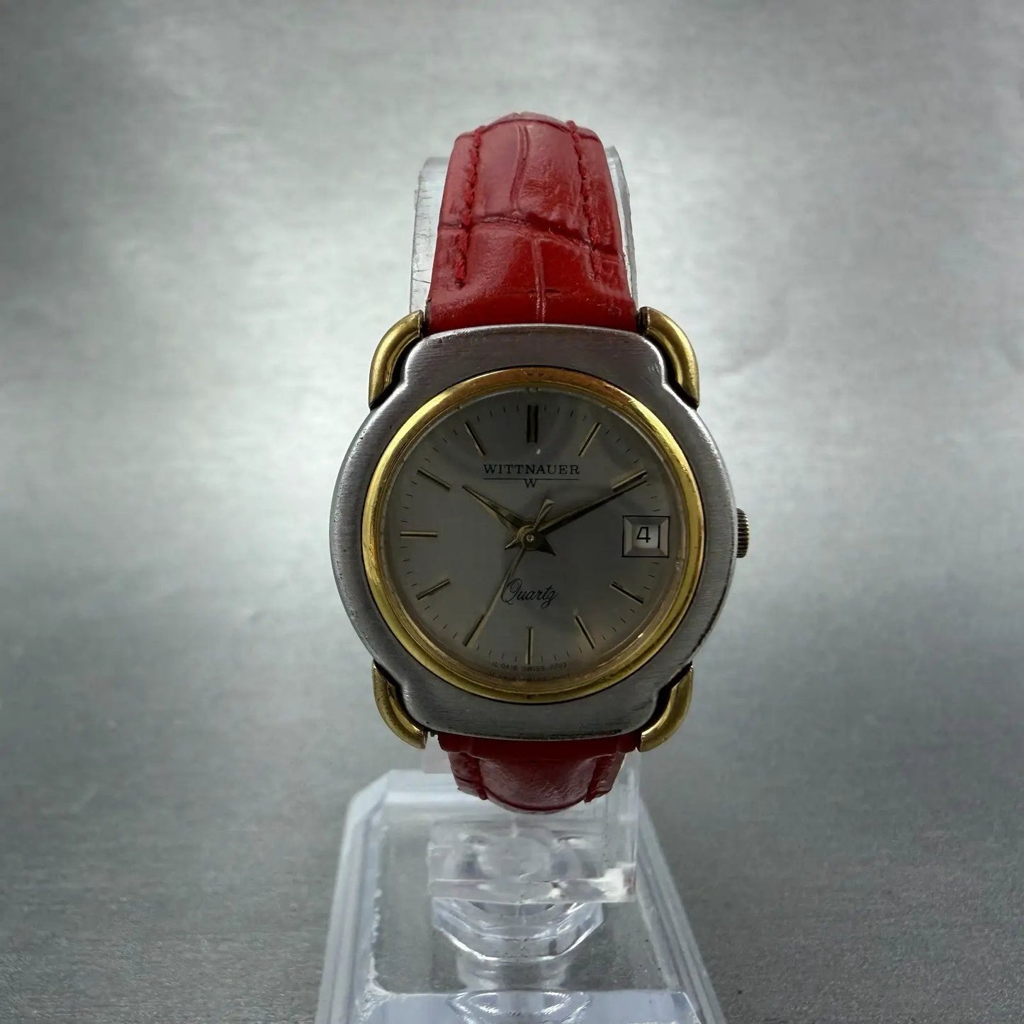 Wittnauer Watch Women 24mm Silver Dial Two Tone Date IL04180703 New Battery5