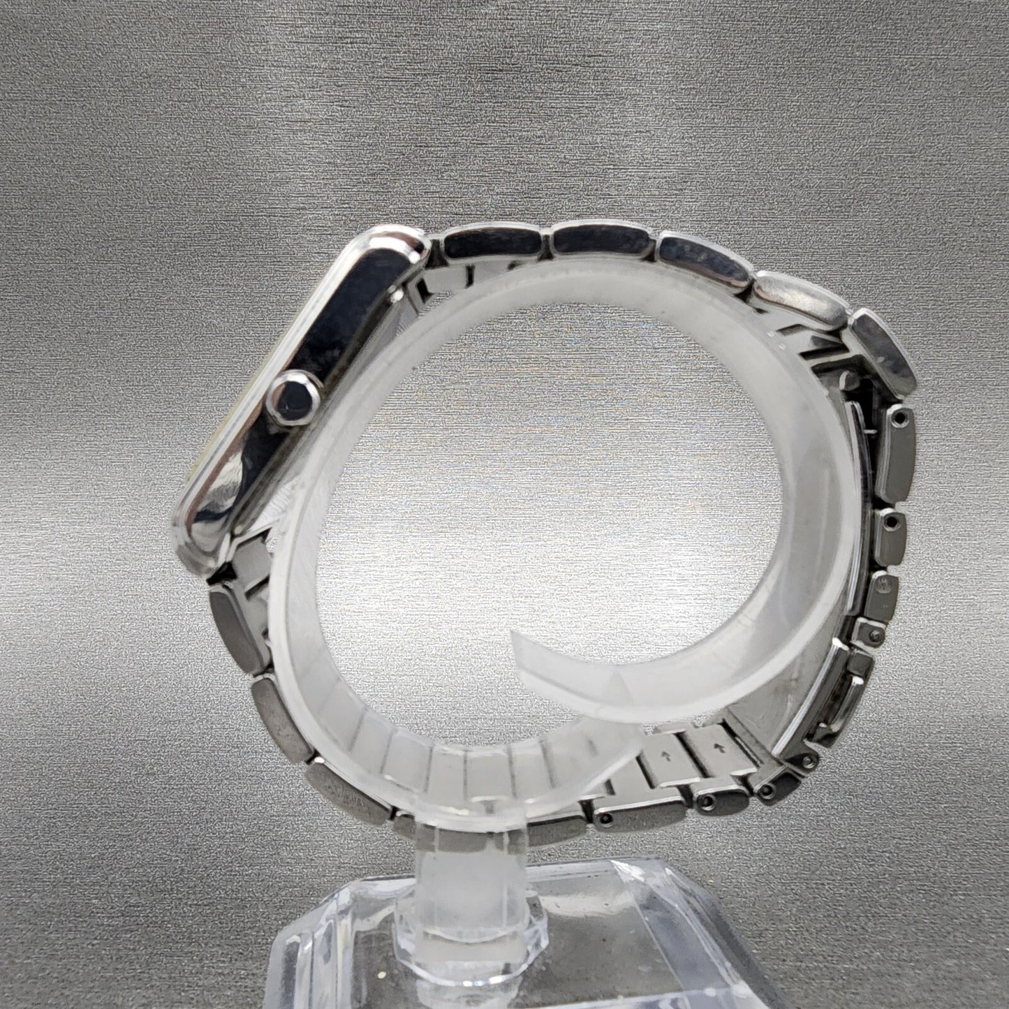 Citizen EcoDrive Tank Watch Women 26mm White Dial Silver Tone Date Runs6