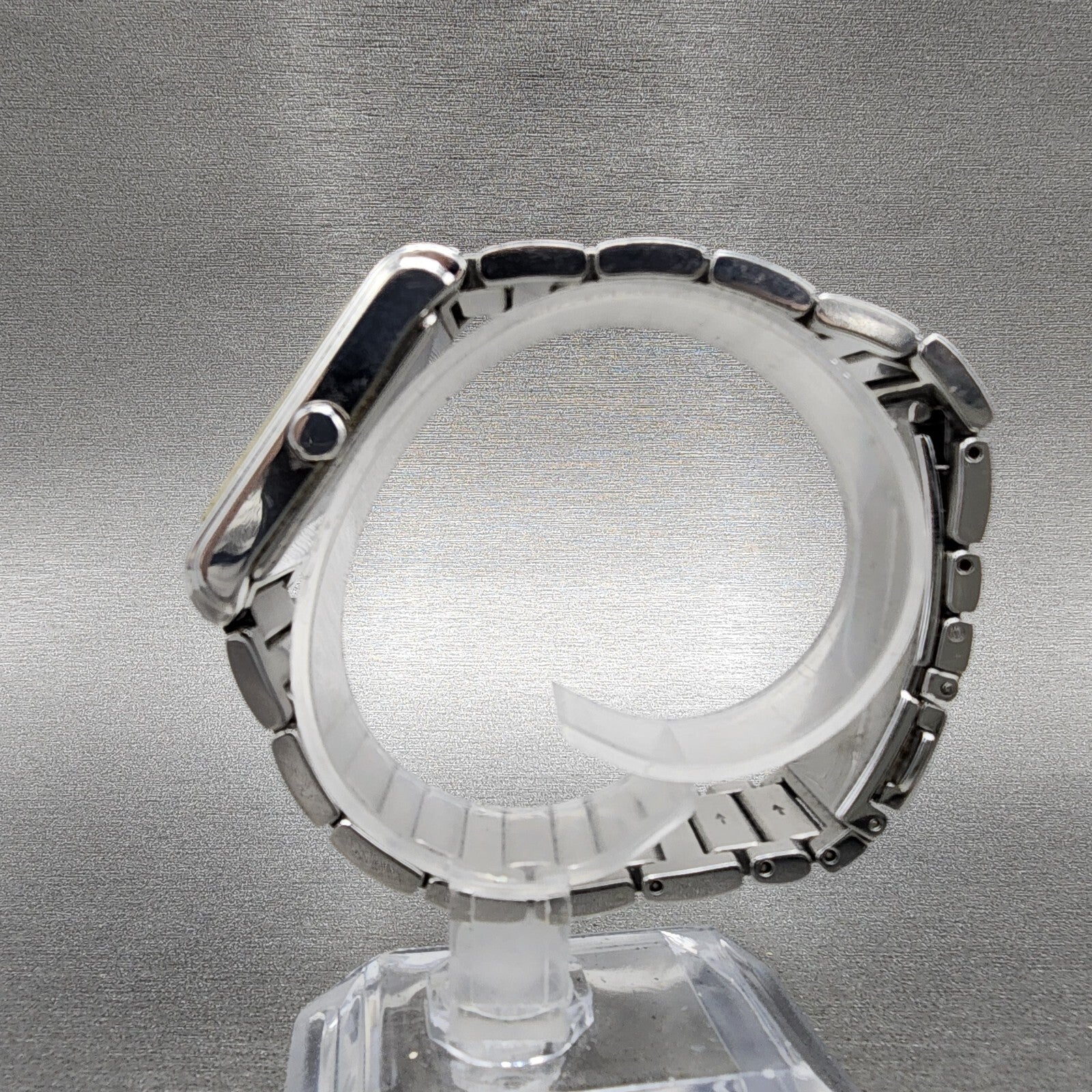 Citizen EcoDrive Tank Watch Women 26mm White Dial Silver Tone Date Runs6