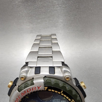 Casio Duro 200 DRO211 Watch Men 44mm Blue Dial Silver Analog Digital PARTS5