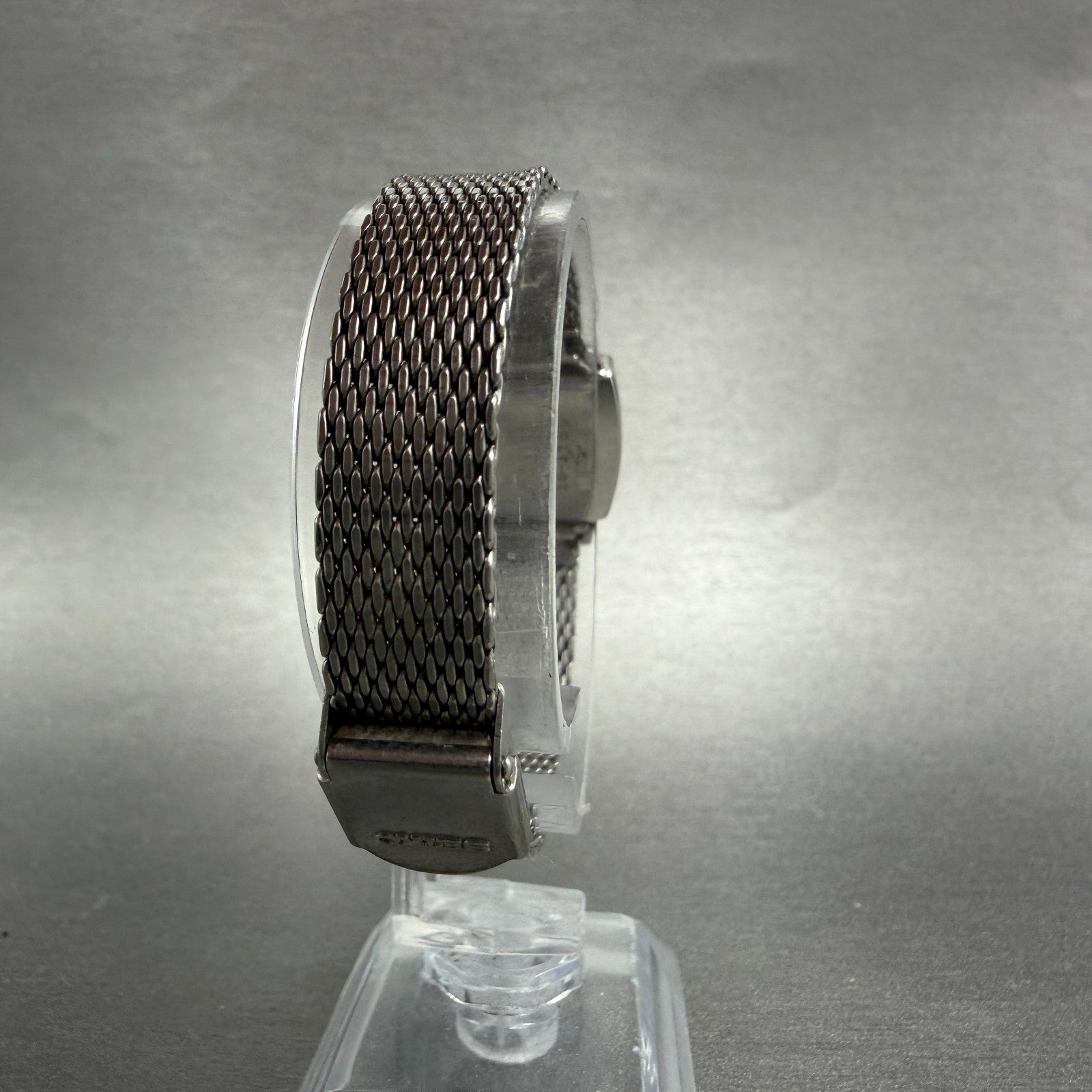 Seiko Watch Women 20mm Silver Dial Silver Tone Manual Rectangle 10-3700 Runs VTG7