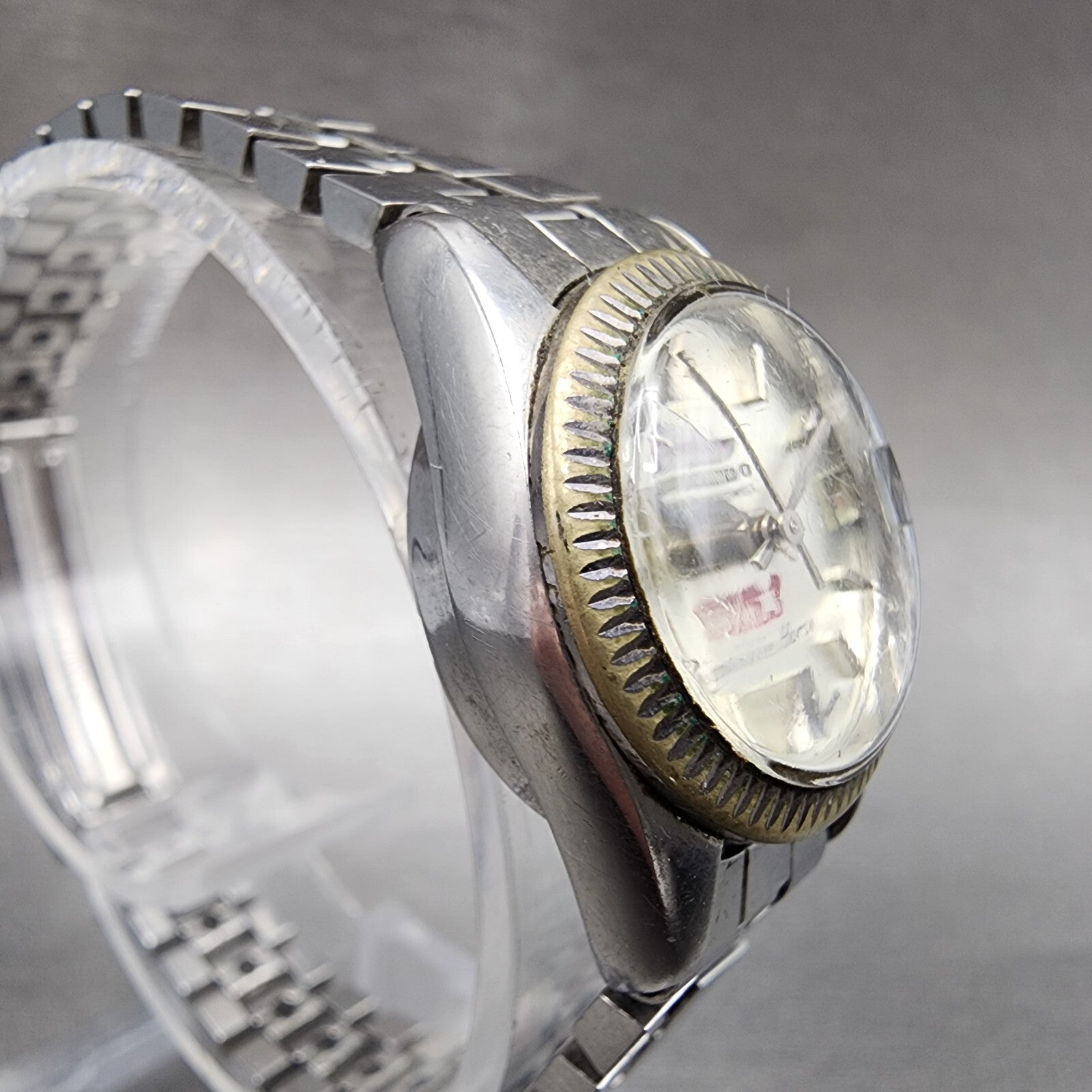 Rado Purple Horse Watch Women 22mm Silver Dial Steel Date Round Automatic Runs3