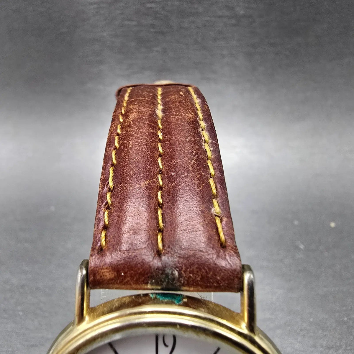 Citizen CQ Watch Men 34mm White Dial Gold Tone Round 6031-R00944 VTG PARTS5