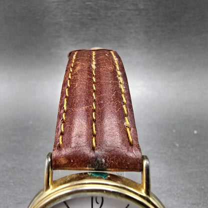 Citizen CQ Watch Men 34mm White Dial Gold Tone Round 6031-R00944 VTG PARTS5