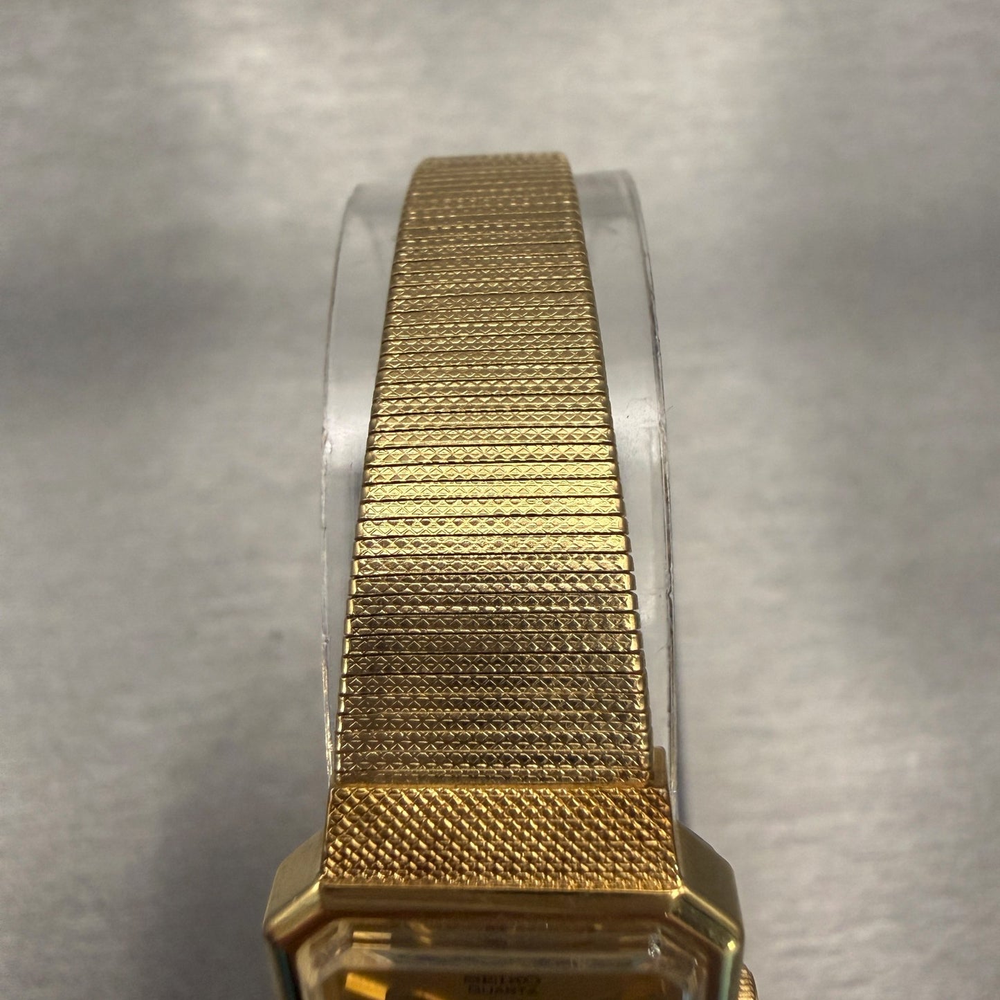 Seiko Watch Women 19mm Gold Dial Gold Tone Octagon 2C20-5850 New Battery3
