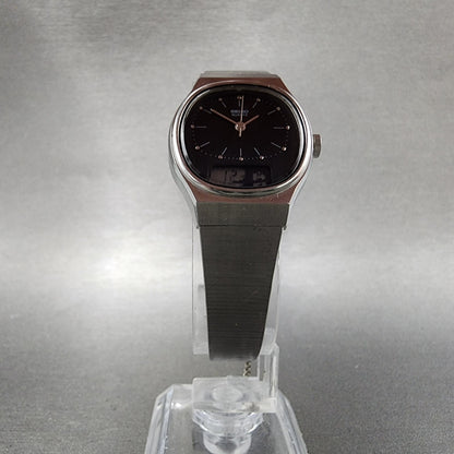 Seiko Analog Digital Watch Women 24mm Black Dial Steel E0295200 PARTS6