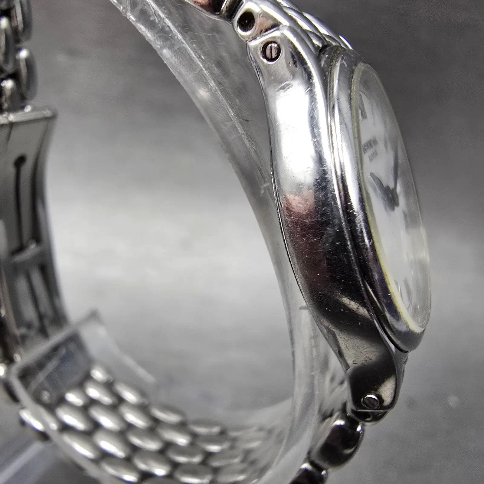 Raymond Weil Watch Women 24mm White Dial Silver Tone Date 5377 New Battery4