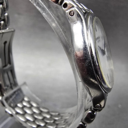 Raymond Weil Watch Women 24mm White Dial Silver Tone Date 5377 New Battery4