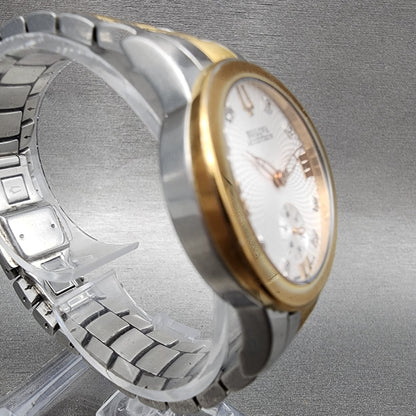 Bulova Accutron Watch Women 31mm White Dial Two Tone Small Seconds Round New Bat3