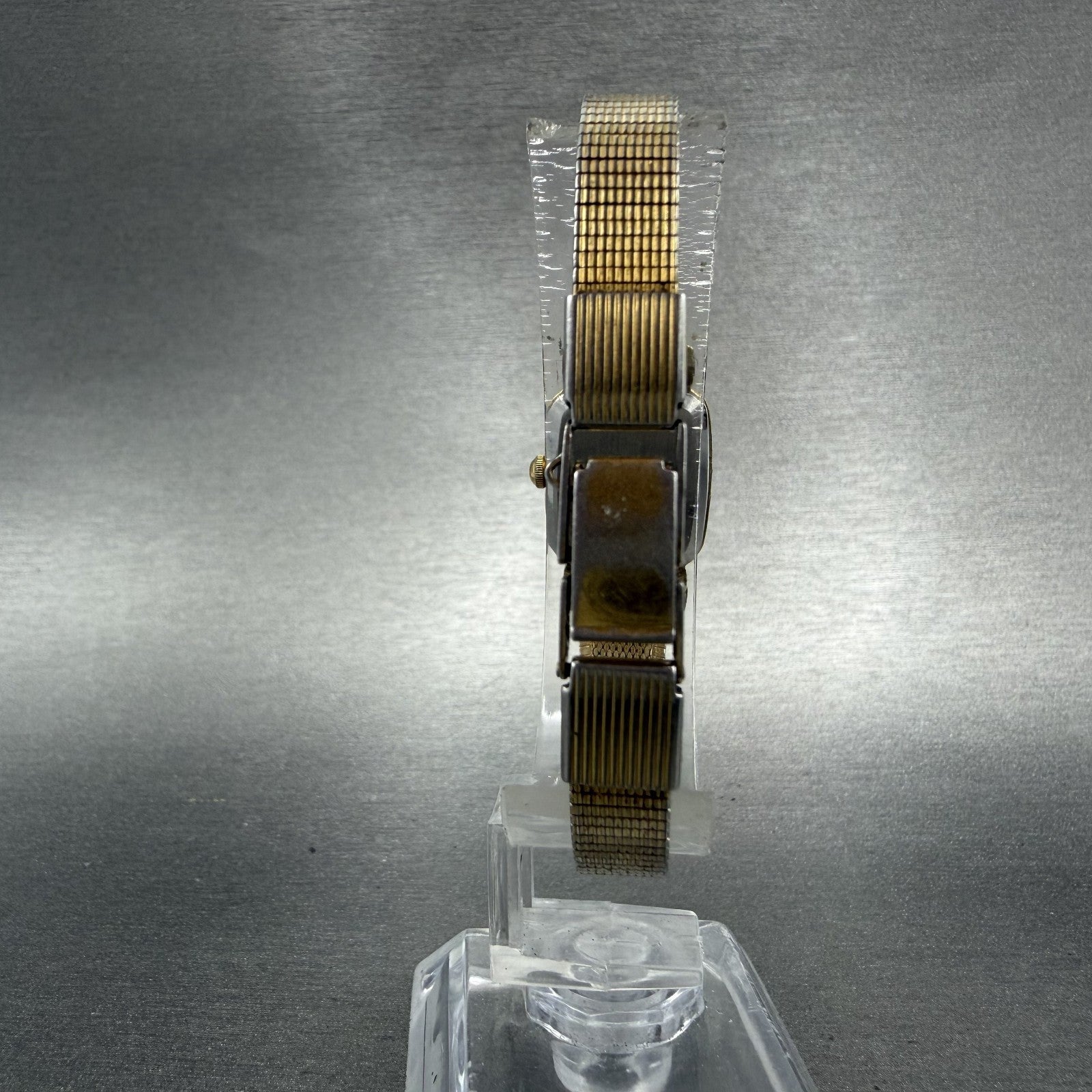 Seiko Tank Watch Women 17mm Champagne Dial Gold Tone 5420-5319 New Battery7